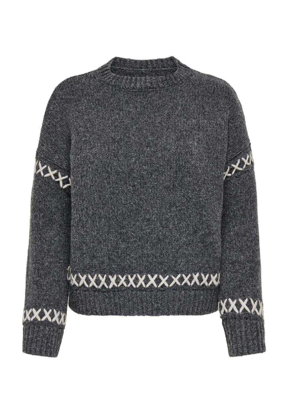 ONLY® Strickpullover "Amanda" Ziernähte für Damen