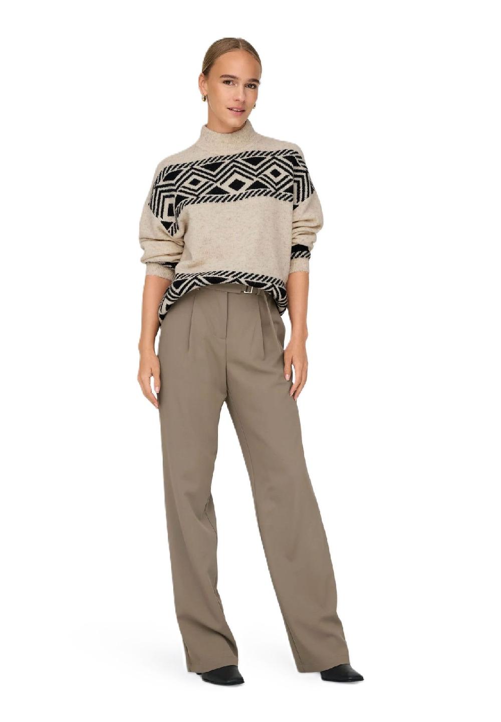 ONLY® Strickpullover "Victor" Stehkragen Für Damen