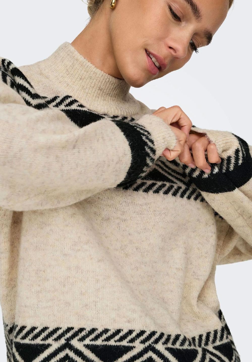 ONLY® Strickpullover "Victor" Stehkragen Für Damen