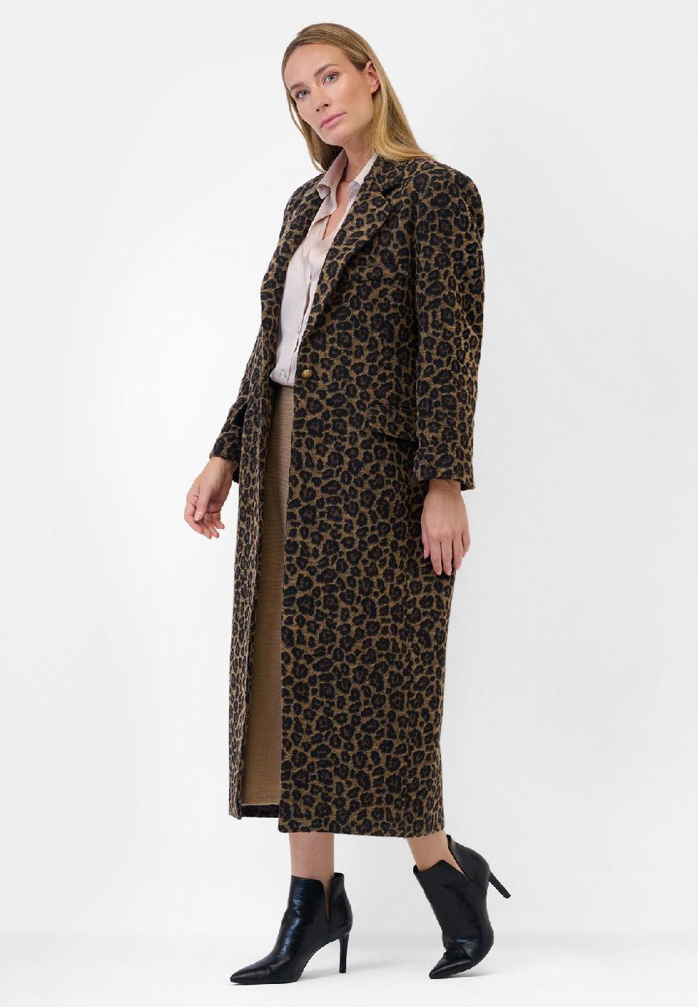 RICANO Damen Mantel Fabiana Mit Leopardenmuster