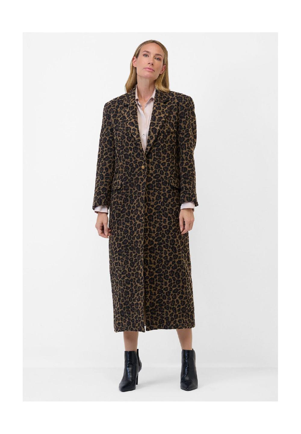 RICANO Damen Mantel Fabiana mit Leopardenmuster