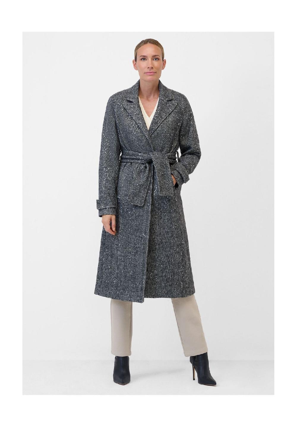 RICANO Eleganter Damenmantel Dafne mit schimmernden Paillettenakzenten