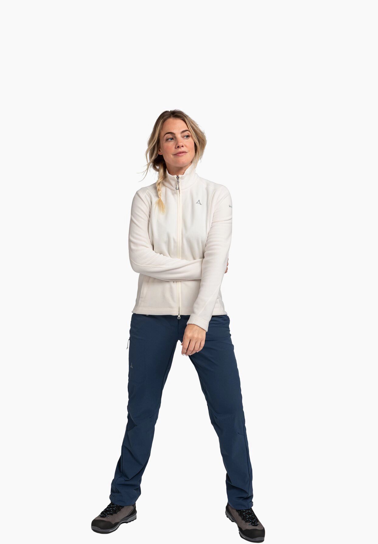 Schöffel Fleecejacke "Leona" Stehkragen Reißverschlusstaschen Für Damen