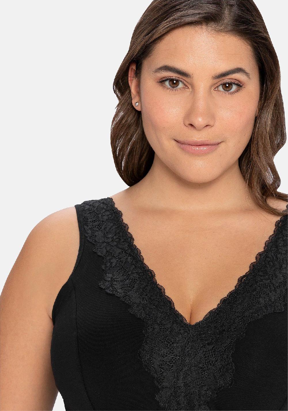 Sheego BH Ohne Bügel In Bustier-Form Mit Spitzenborte