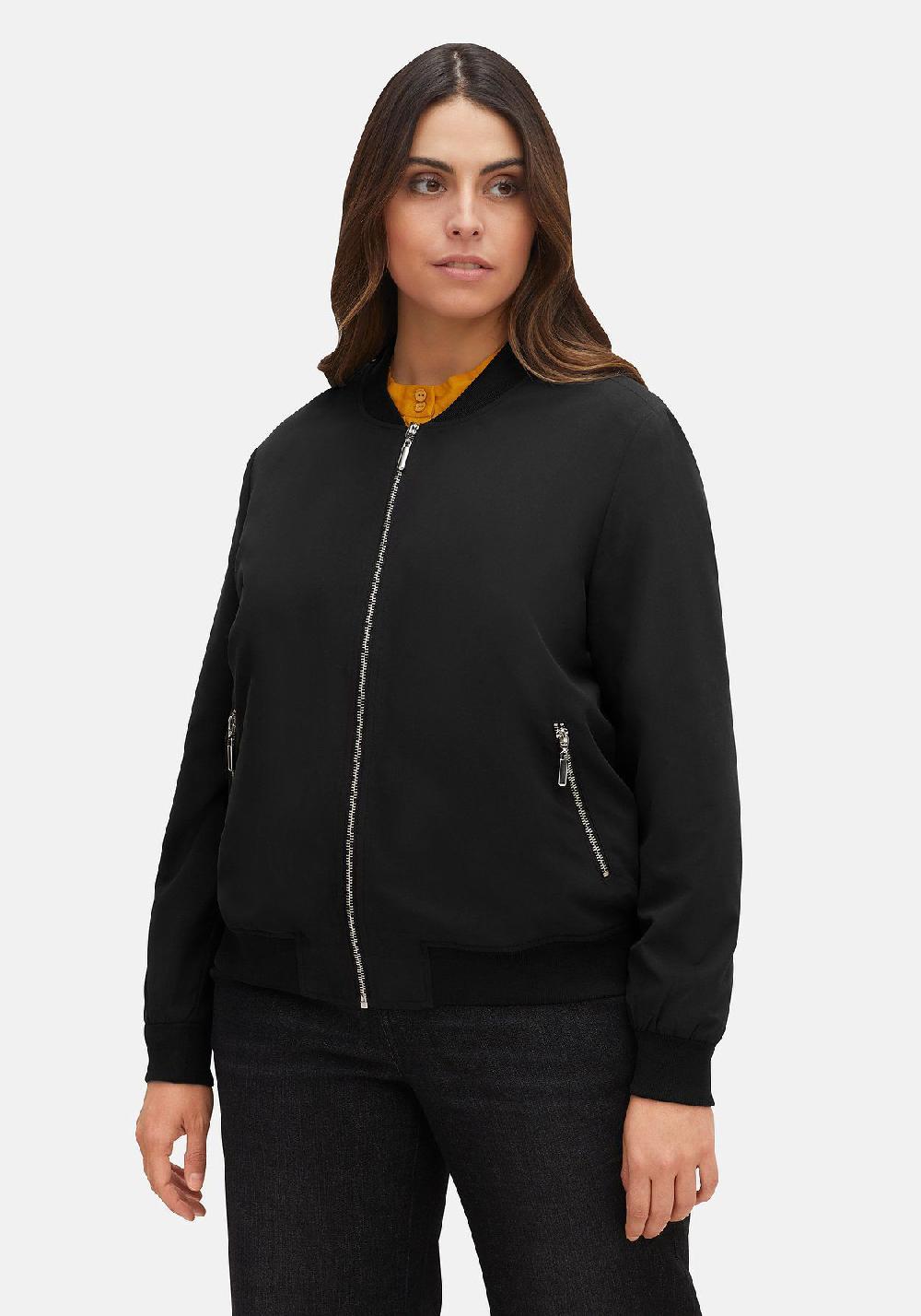 Sheego Blouson Mit Rippbündchen Und Reißverschluss