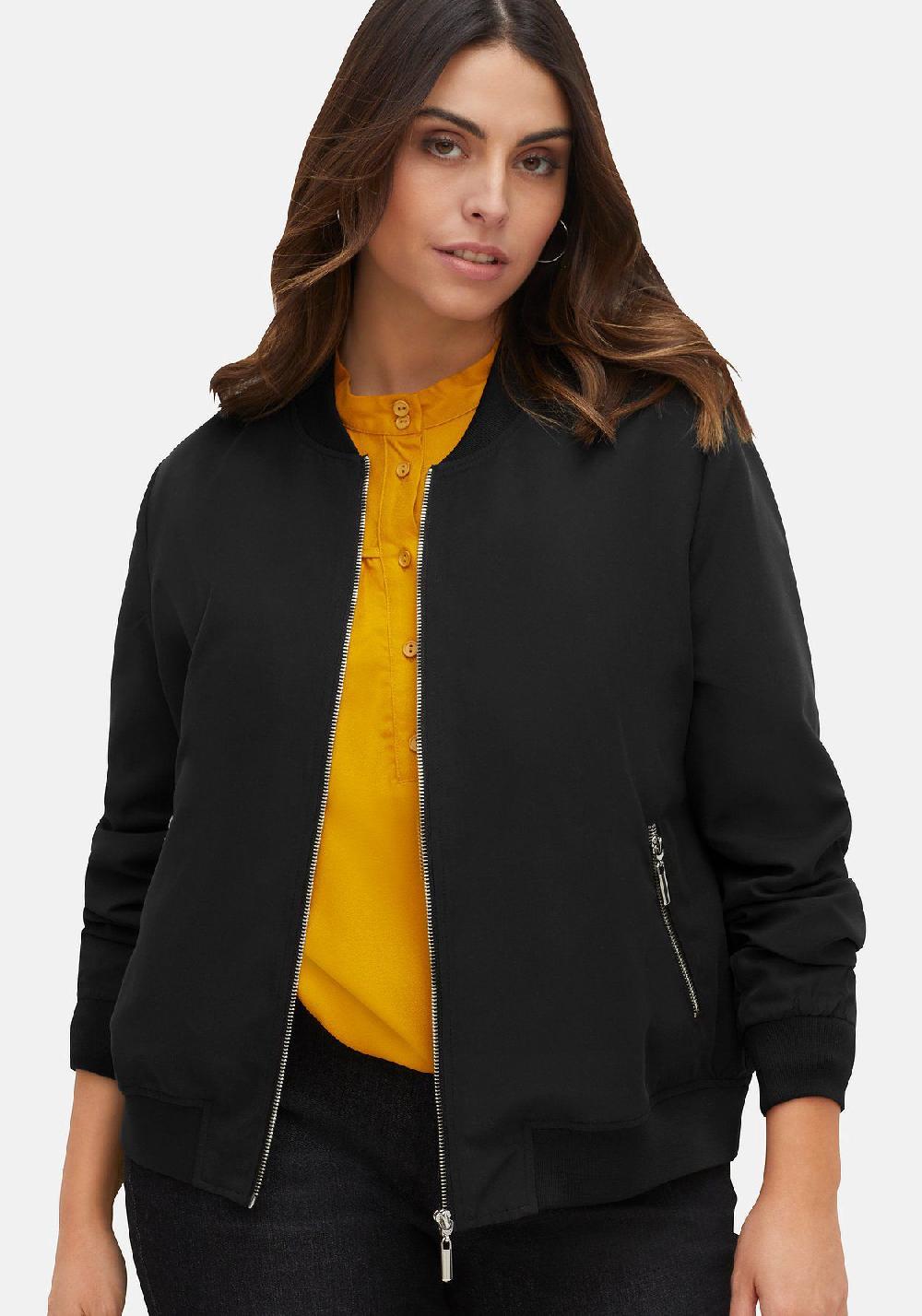 Sheego Blouson Mit Rippbündchen Und Reißverschluss