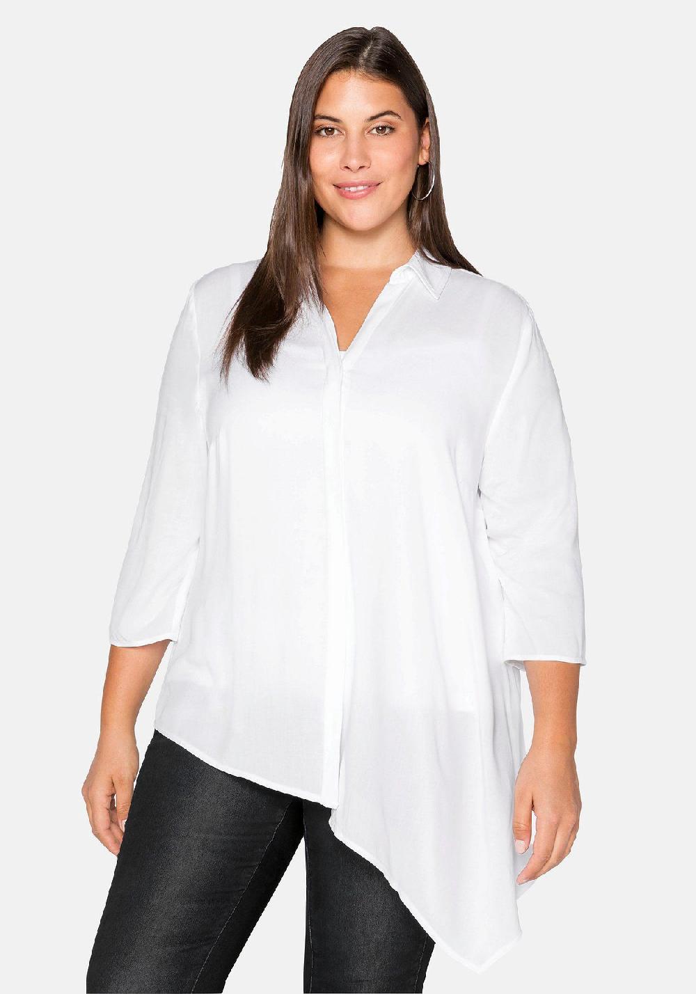 Sheego Bluse Mit Asymmetrischem Saum In Zipfelform