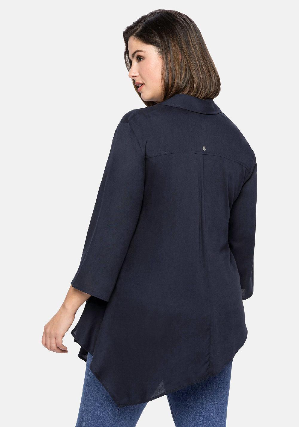 Sheego Bluse Mit Asymmetrischem Saum In Zipfelform