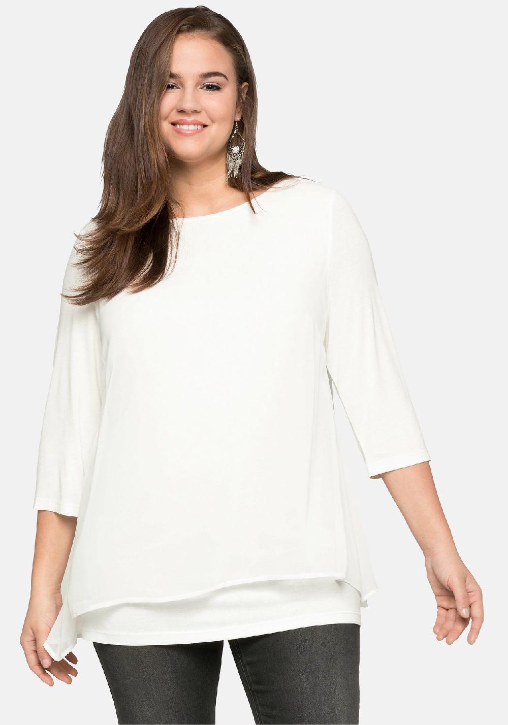 Sheego Blusenshirt In Leichter A-Linie Mit Zipfelsaum