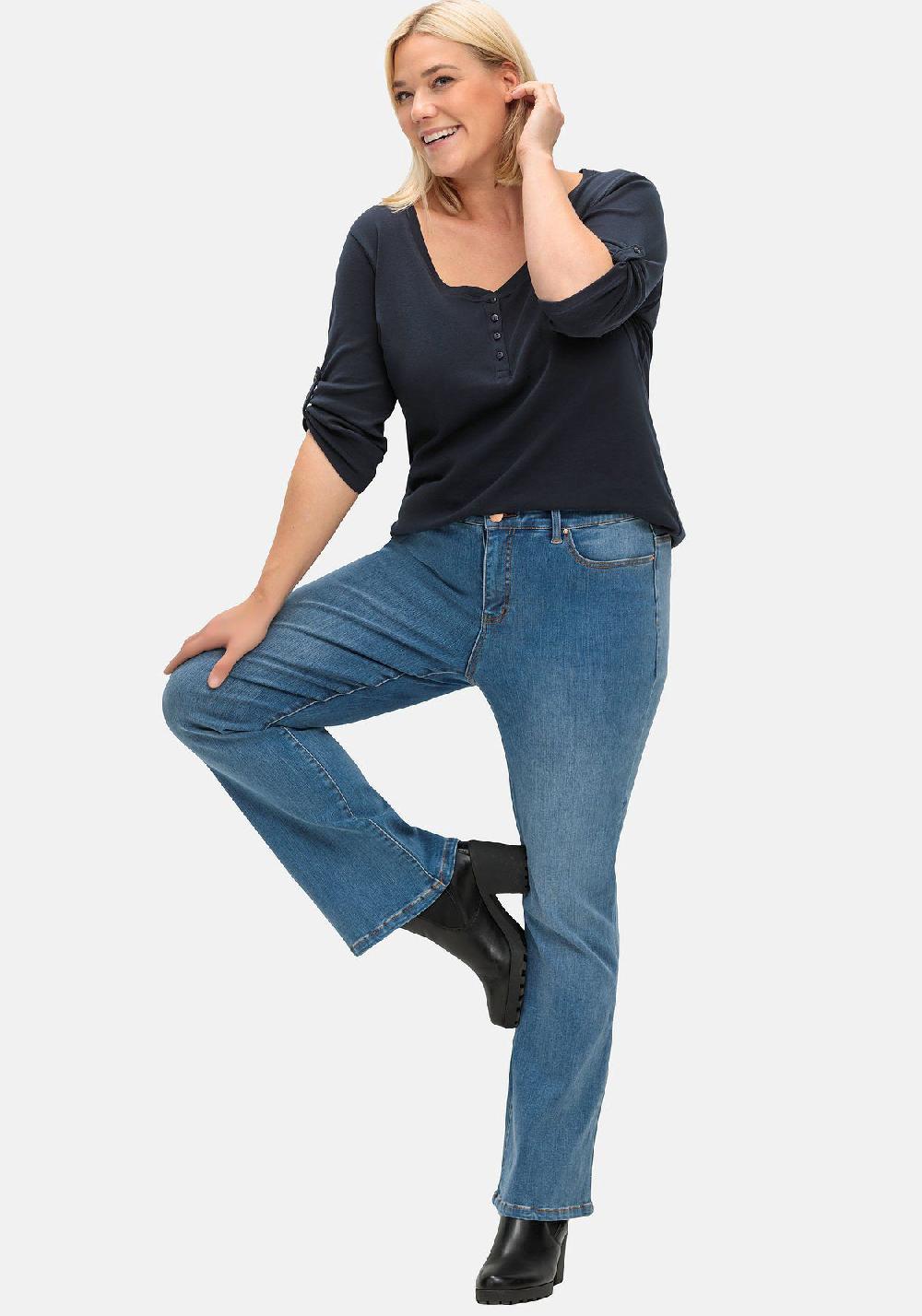 Sheego Bootcut Stretch-Jeans Mit Bodyforming-Effekt Mit Bodyforming-Effekt