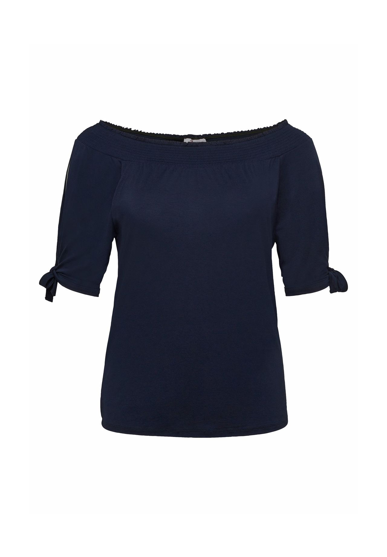 sheego Carmenshirt mit Smokeinsatz