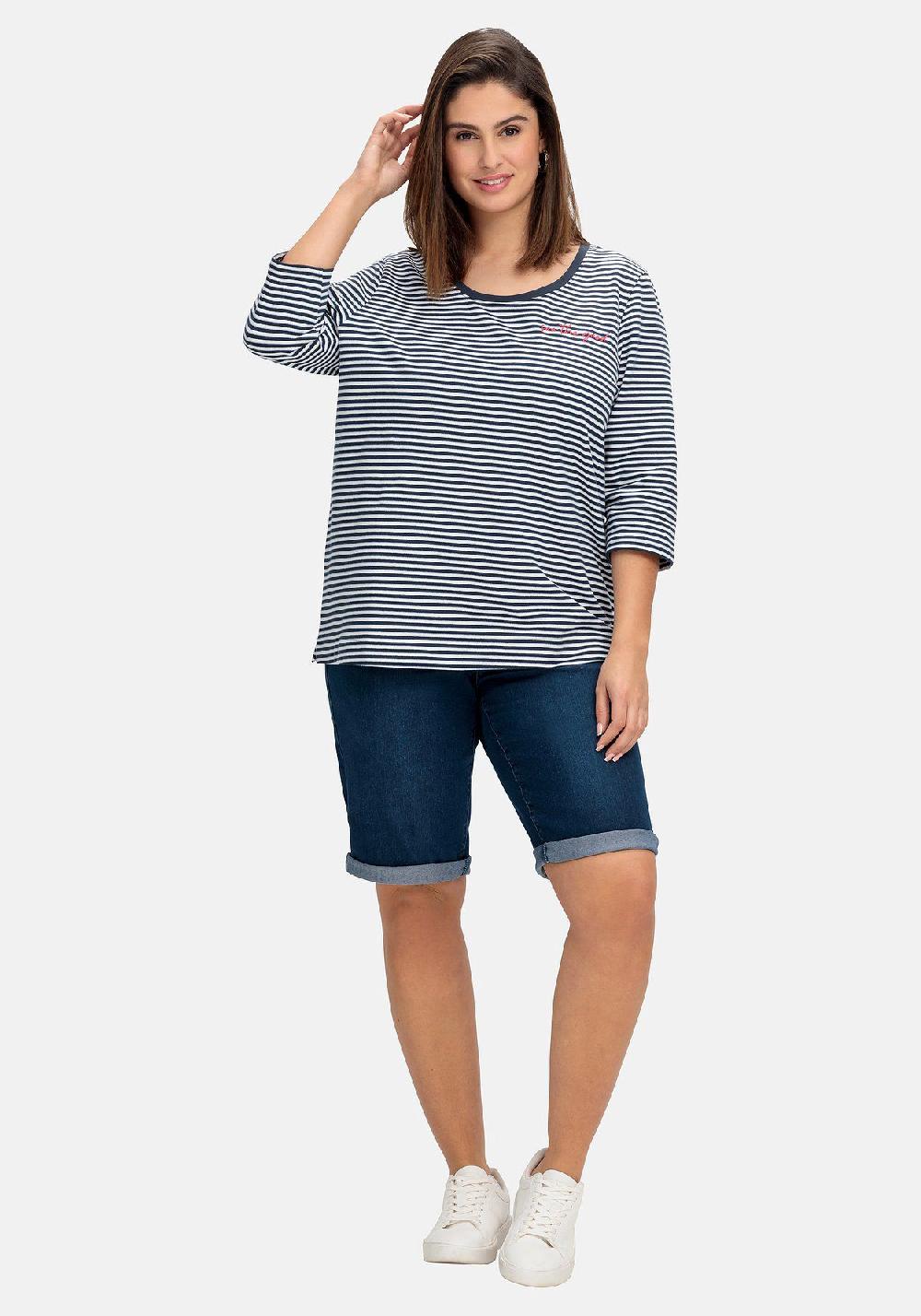 Sheego Jeans-Bermudas Mit Gummibund Im Doppelpack