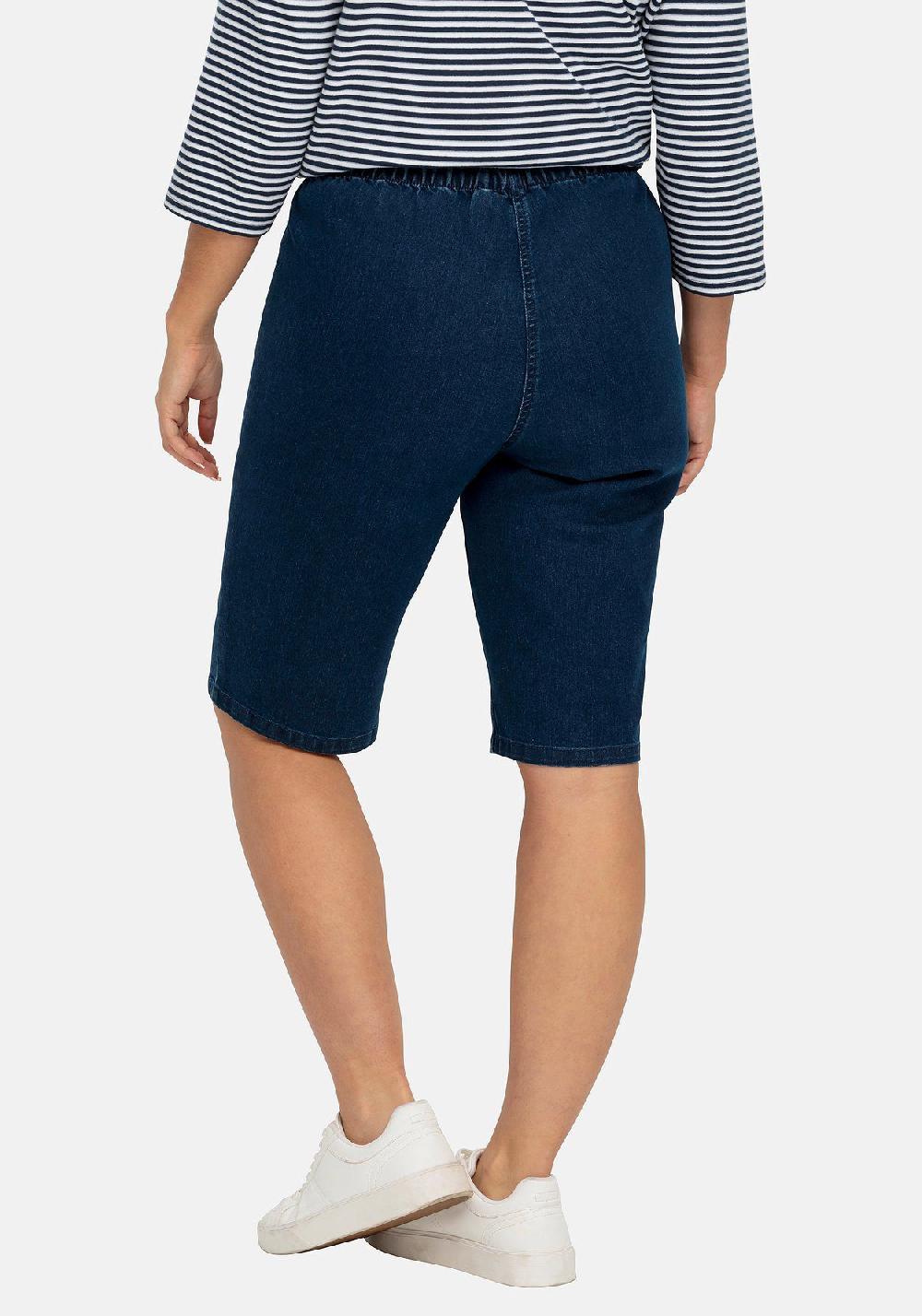 Sheego Jeans-Bermudas Mit Gummibund Im Doppelpack