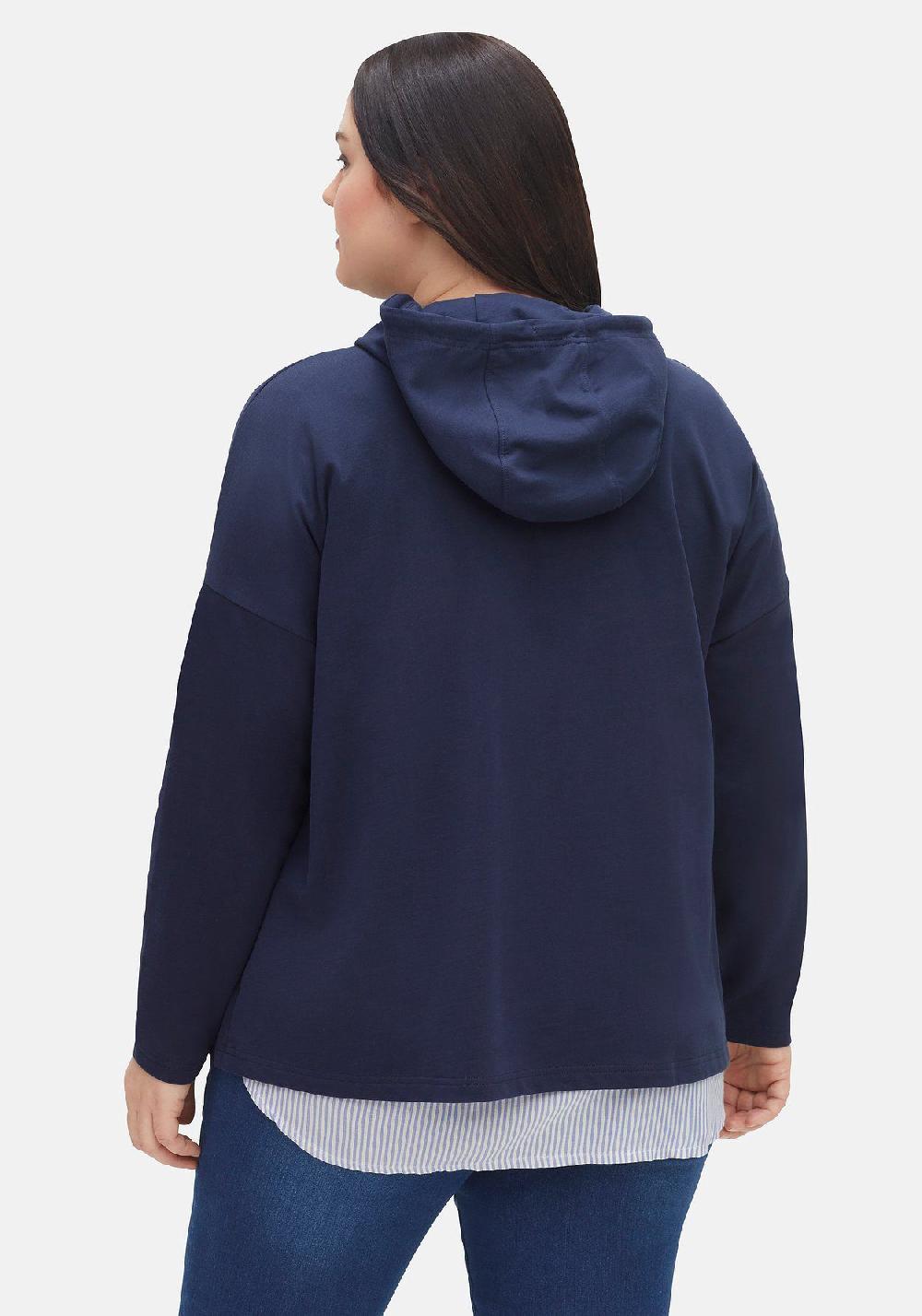 Sheego Kapuzensweatshirt Mit Frontdruck In A-Linie