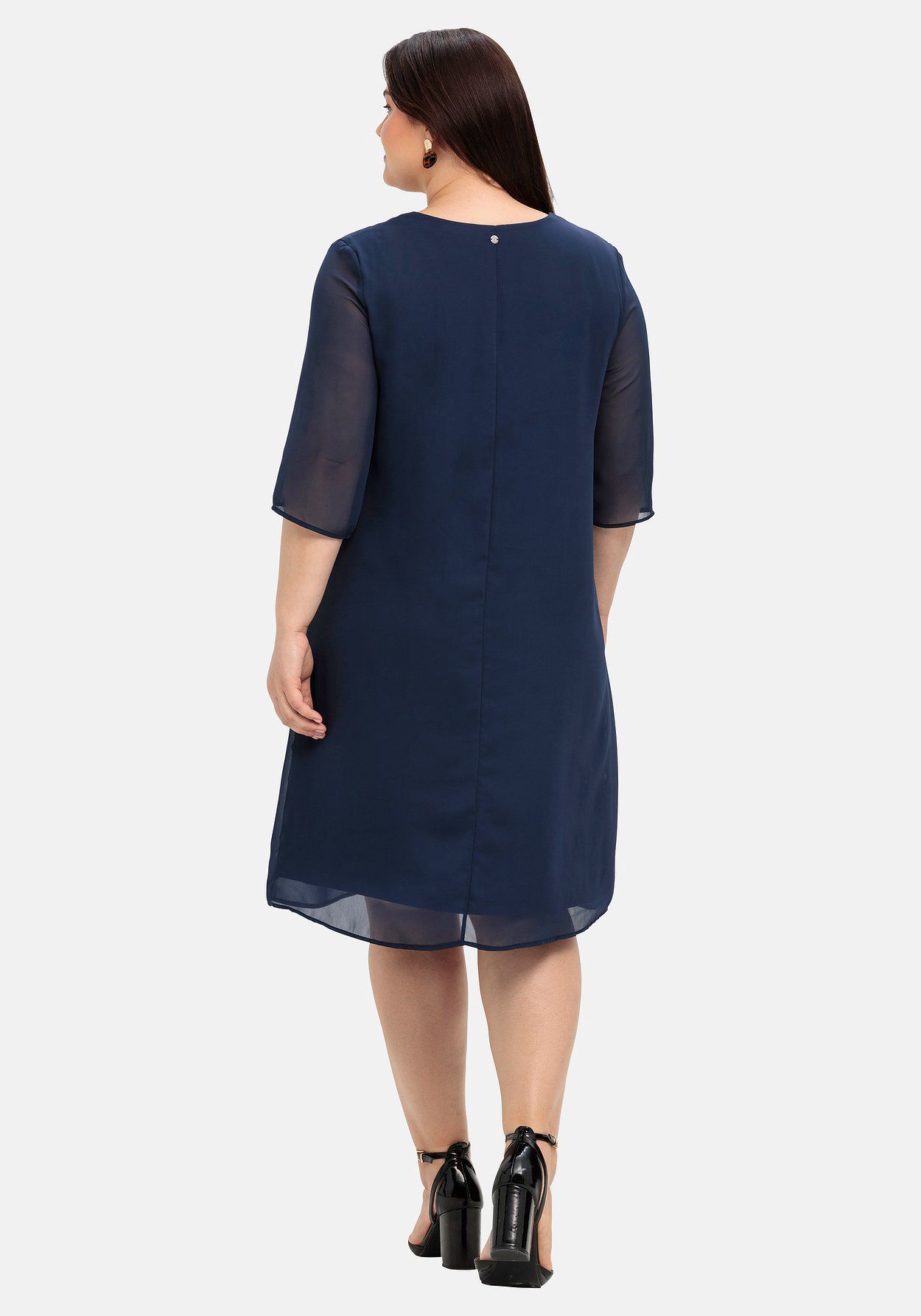 Sheego Kleid Im Layerlook Aus Chiffon Und Viskose