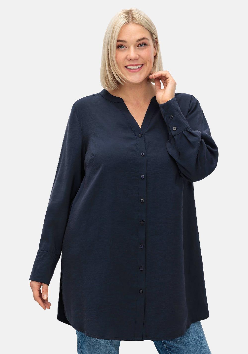 Sheego Longbluse Mit Raffung Am Rückenteil