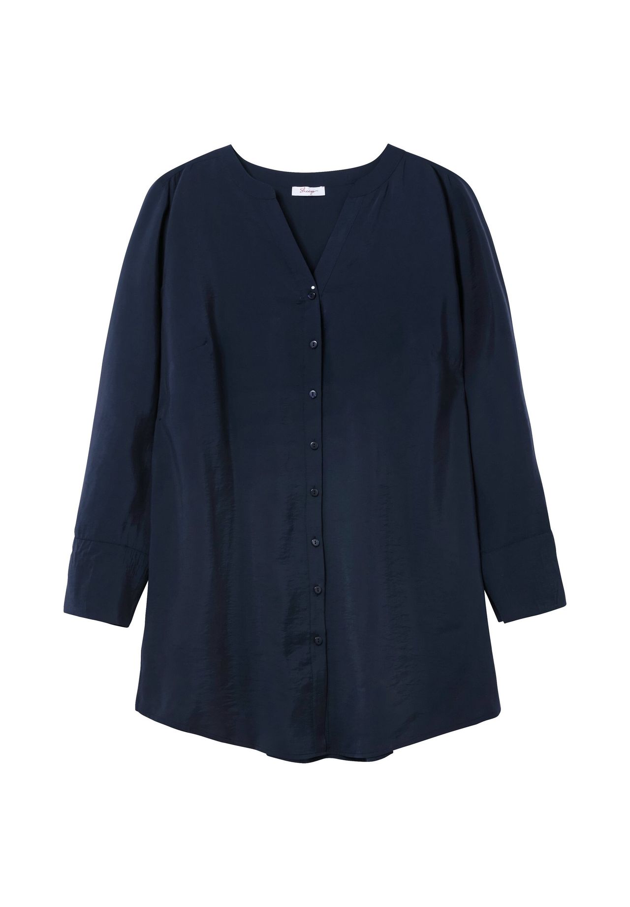 sheego Longbluse mit Raffung am Rückenteil