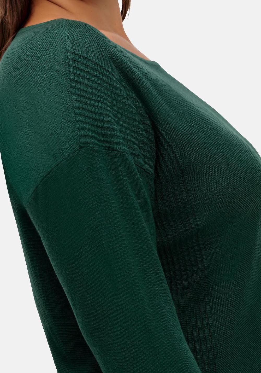 Sheego Pullover Mit Rundhalsausschnitt Und Ripp-Details