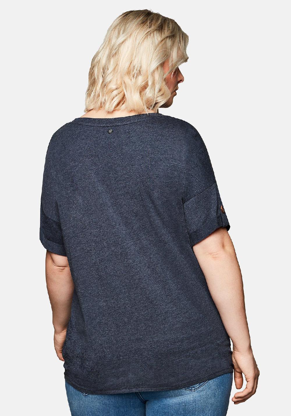 Sheego Shirt Mit Ziernaht Und Knotendetail Am Saum