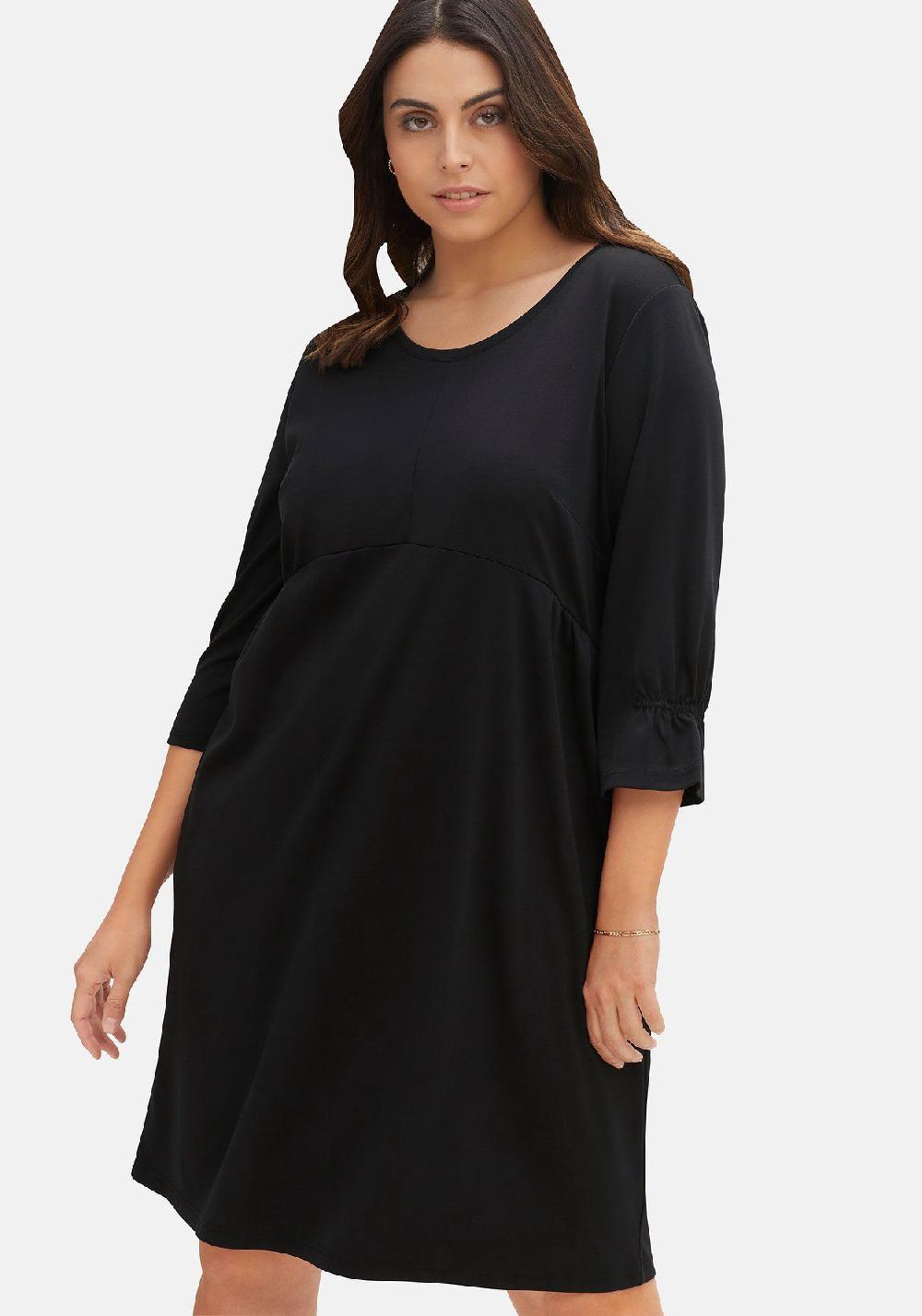 Sheego Shirtkleid Mit Gerafften 3/4-Ärmeln