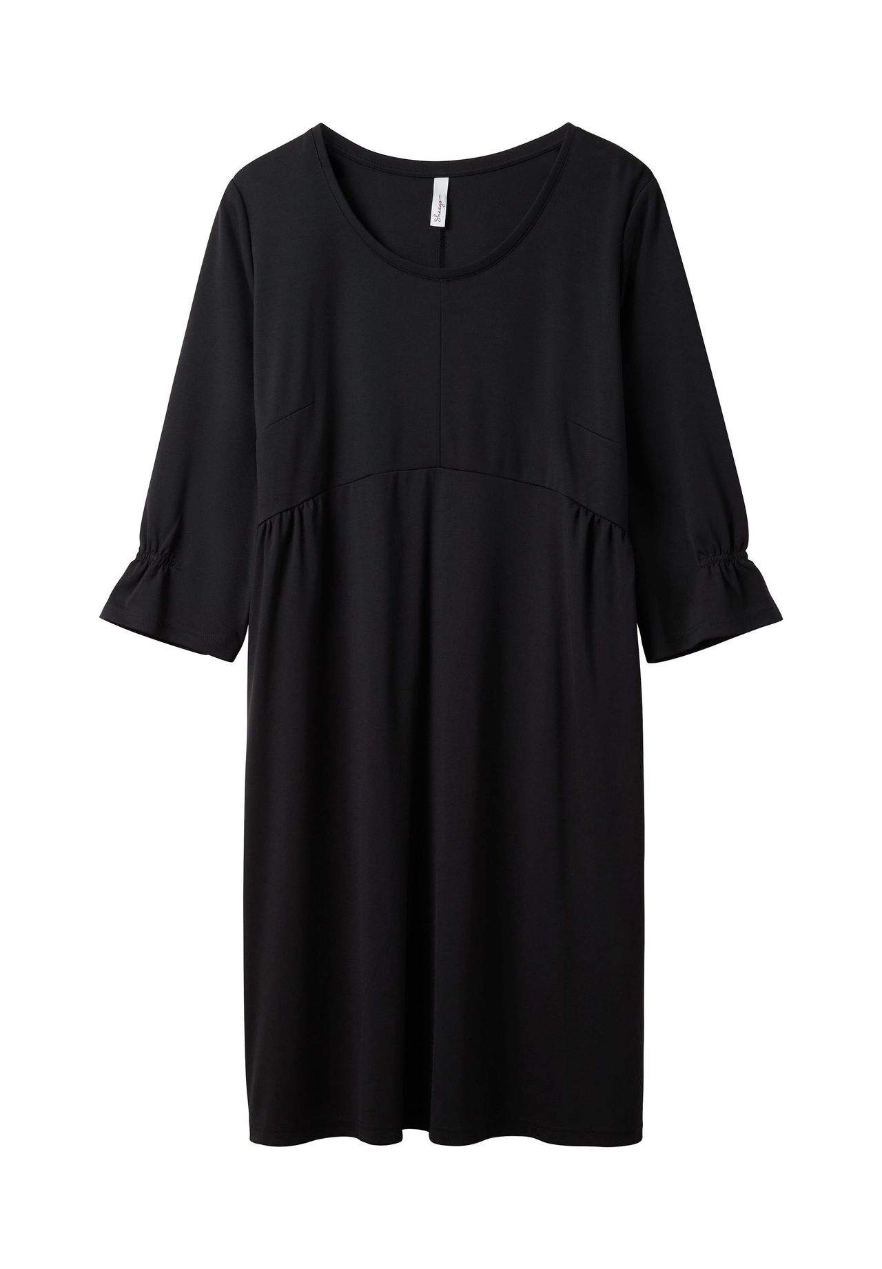sheego Shirtkleid mit gerafften 3/4-Ärmeln