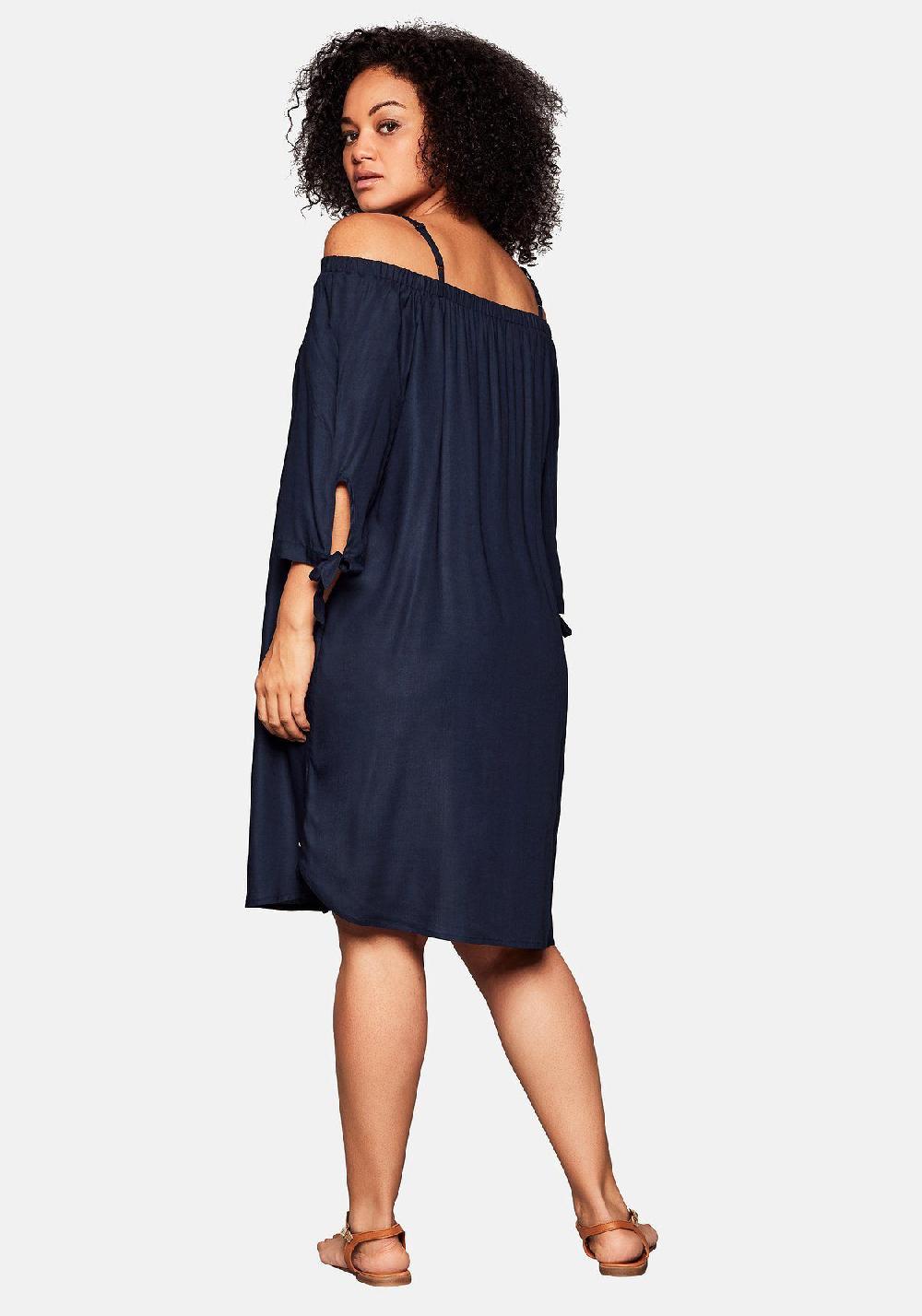 Sheego Strandkleid Im Carmen-Look Mit Schmalen Trägern