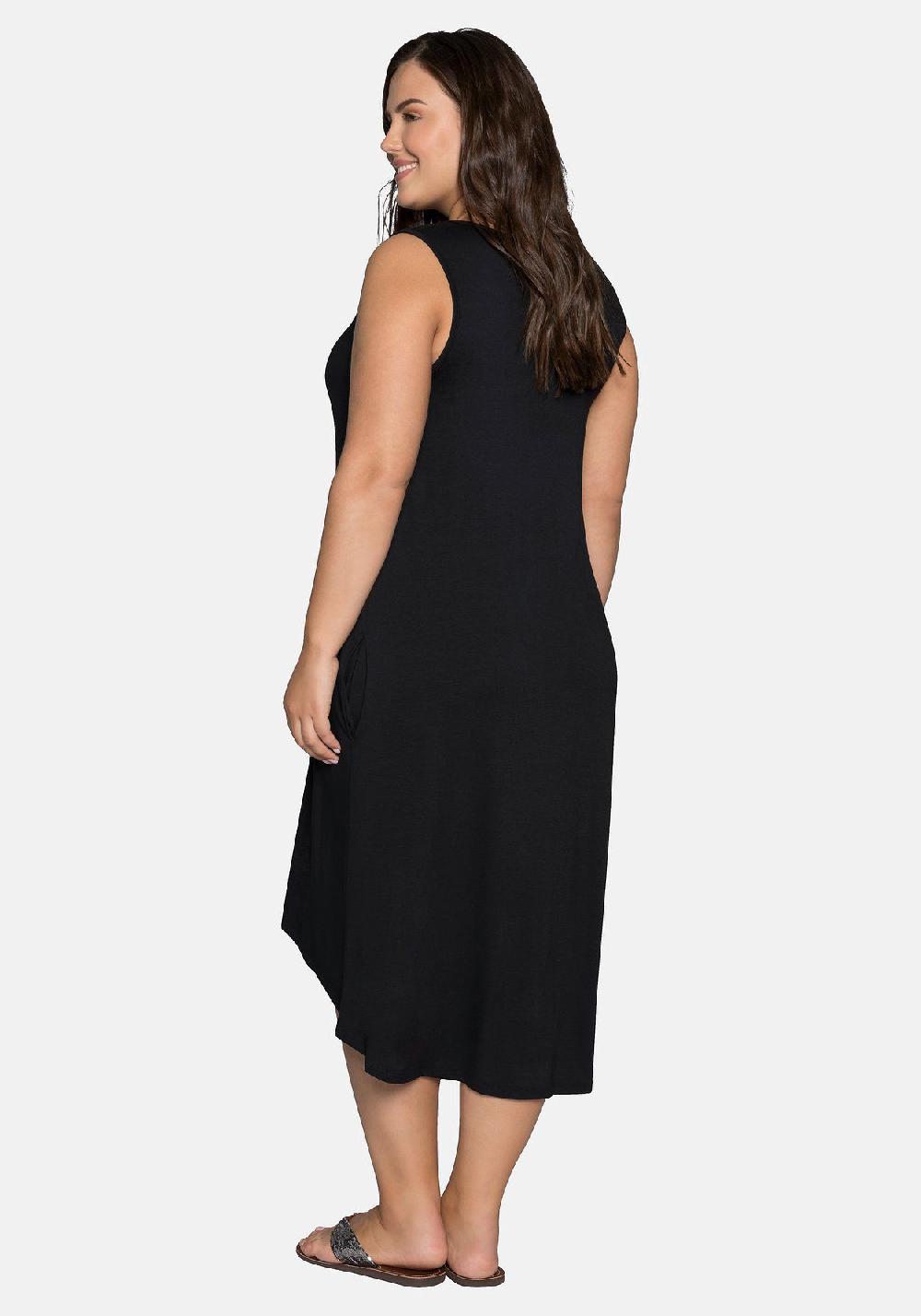 Sheego Strandkleid Mit Taschen Im Vokuhilaschnitt