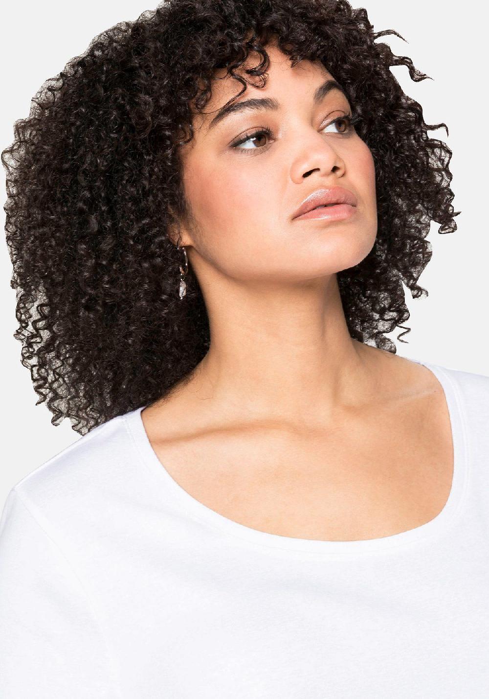 Sheego T-Shirt Aus Reiner Baumwolle