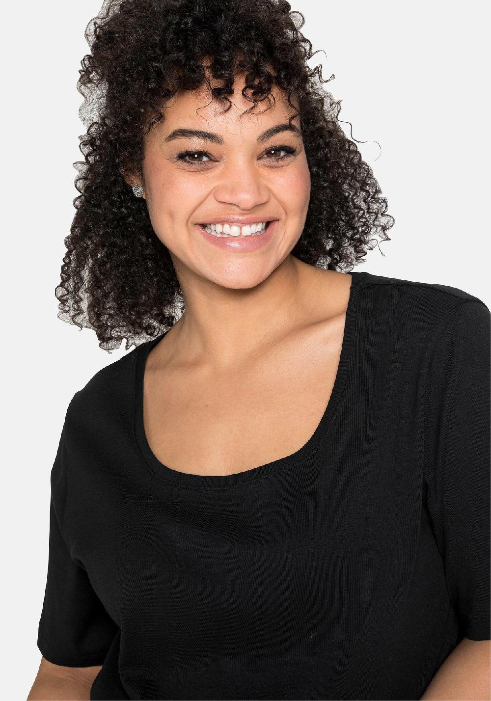 Sheego T-Shirt Aus Reiner Baumwolle