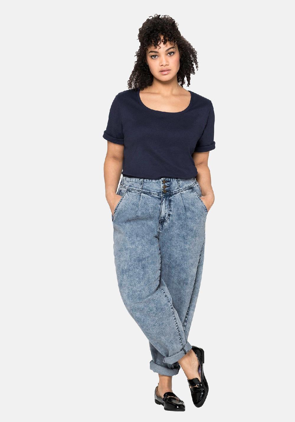 Sheego T-Shirt Aus Reiner Baumwolle