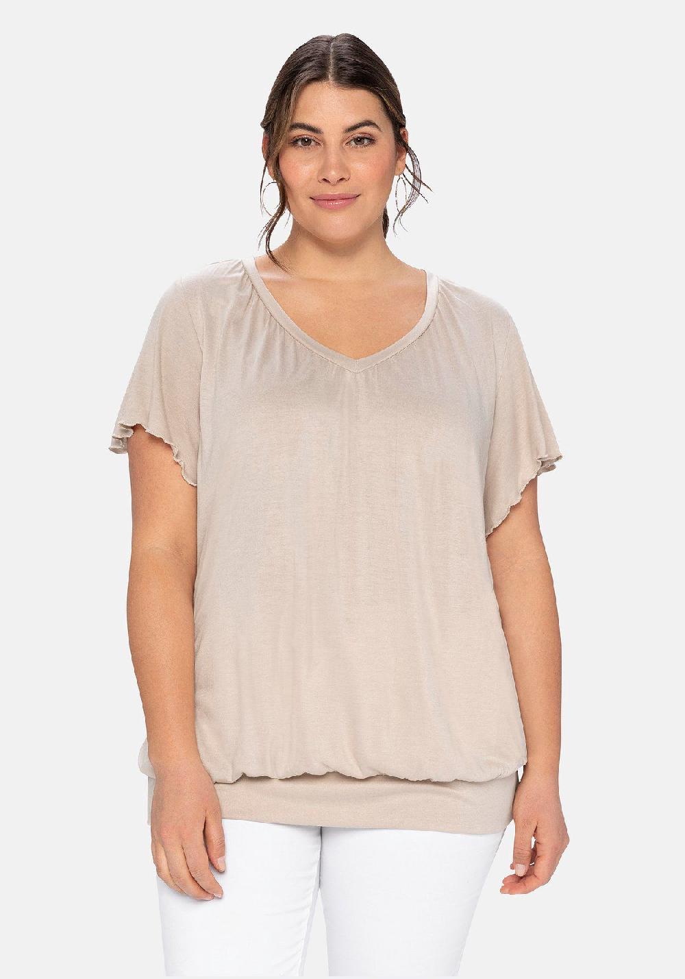 Sheego T-Shirt Mit Flügelärmeln