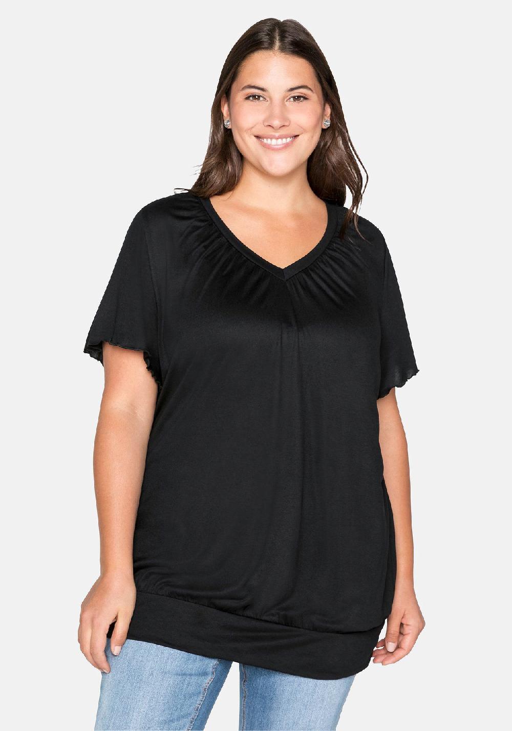 Sheego T-Shirt Mit Flügelärmeln