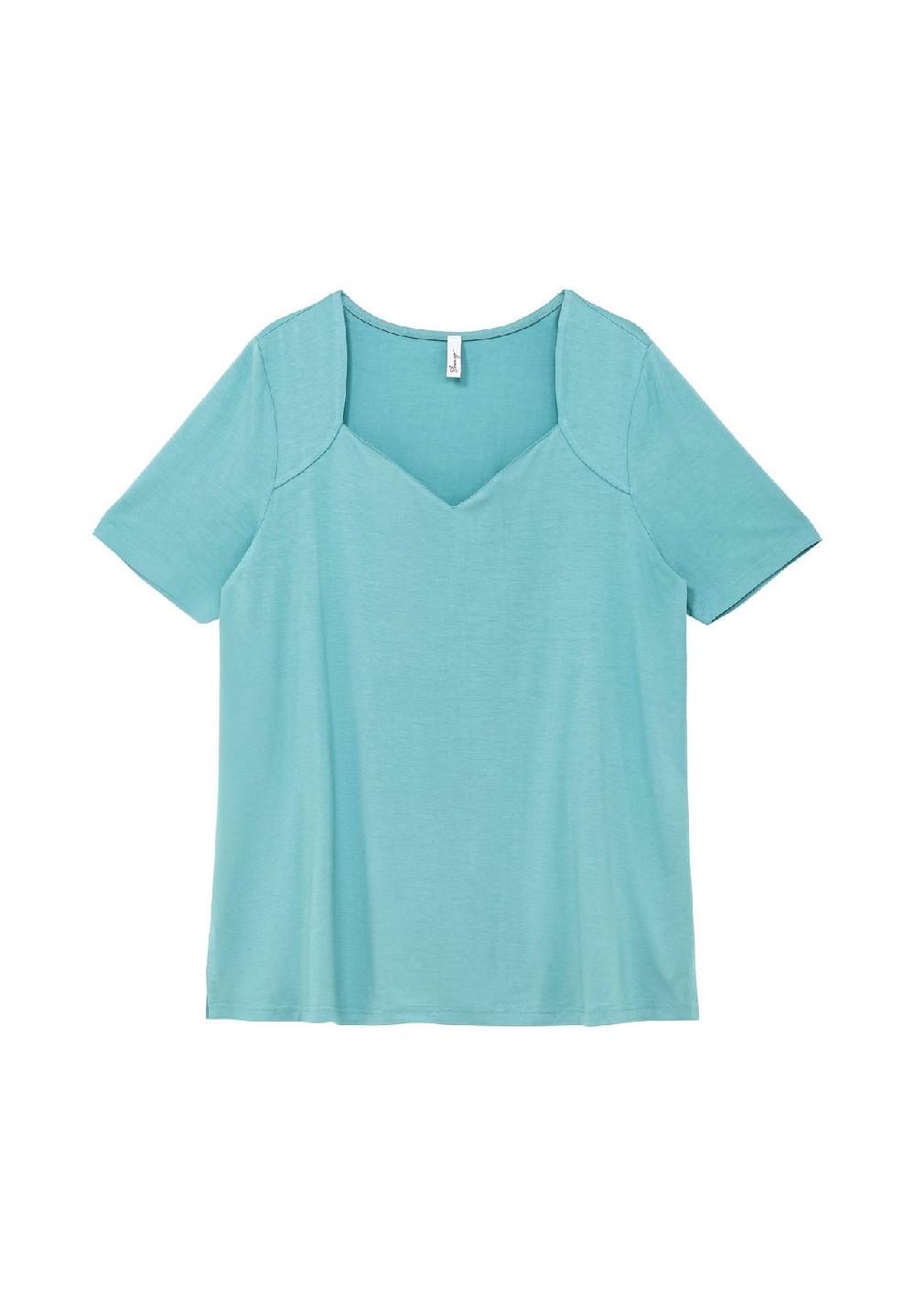 sheego T-Shirt mit herzförmigem Ausschnitt