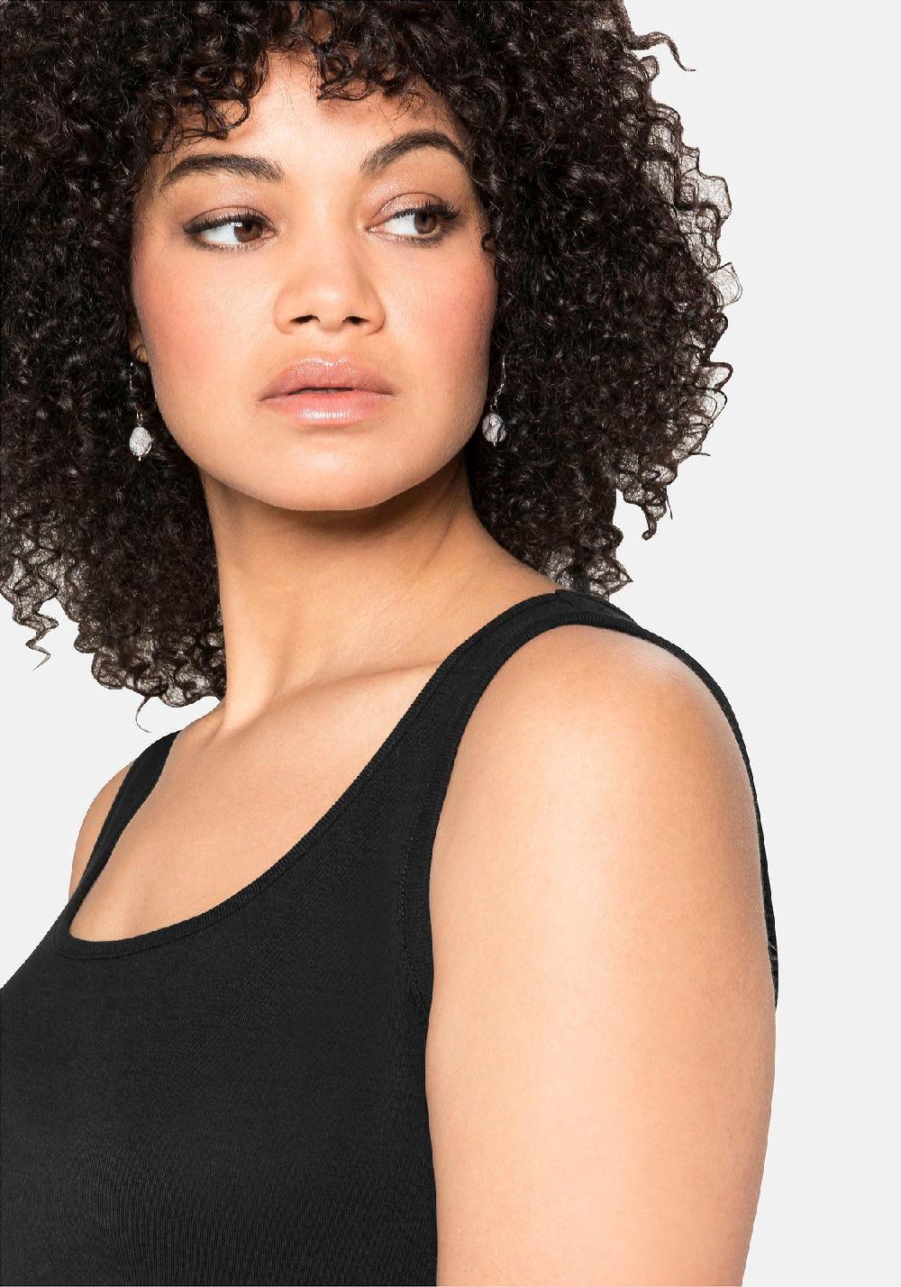 Sheego Tanktop Aus Reiner Baumwolle