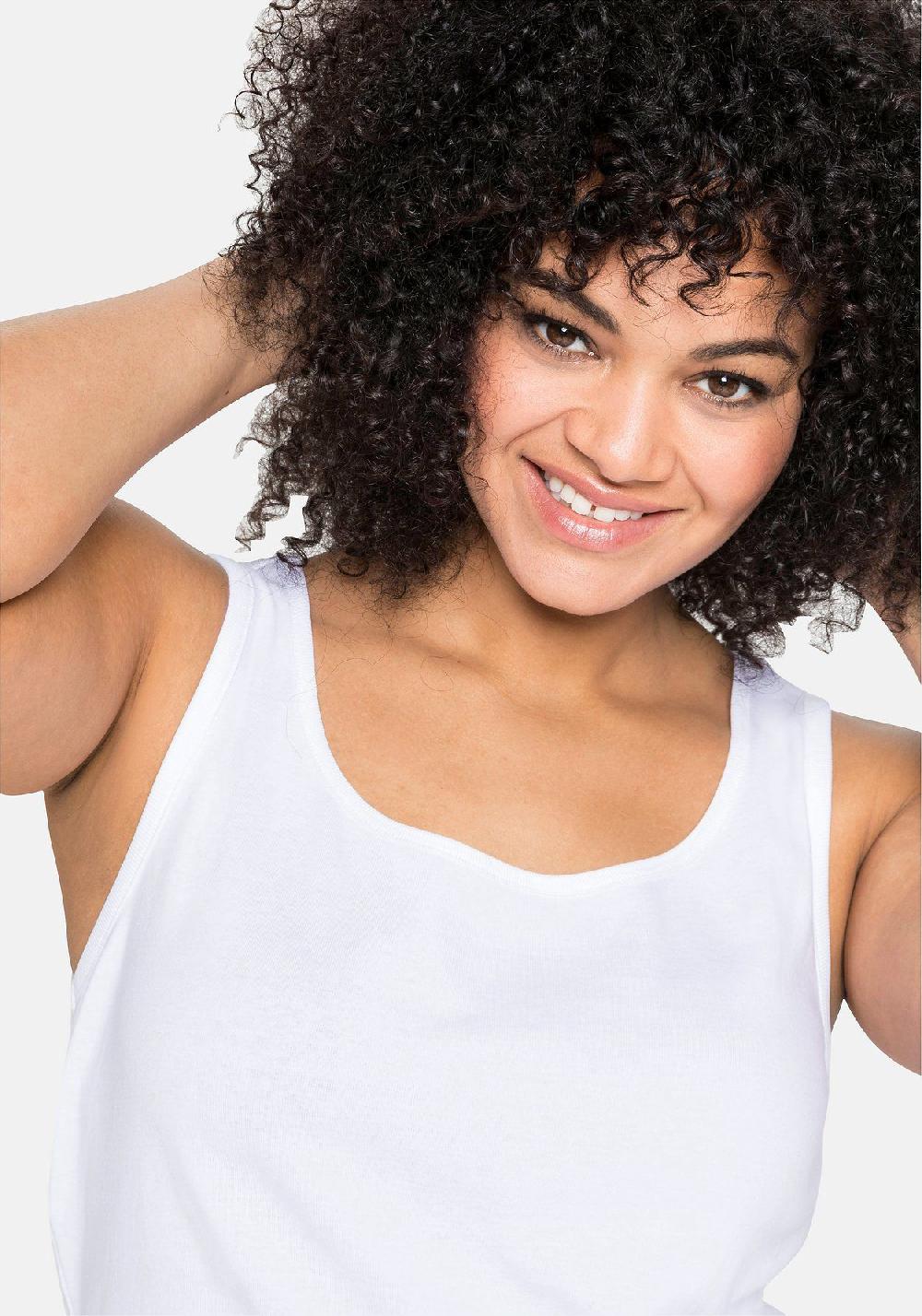 Sheego Tanktop Aus Reiner Baumwolle