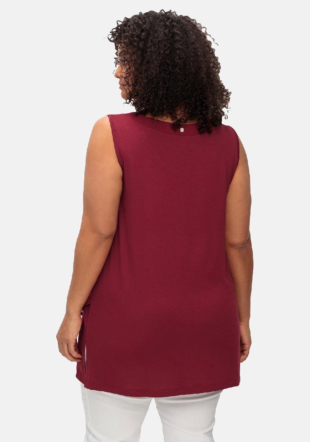 Sheego Top Mit Chiffon Und Blickdichtem Jersey