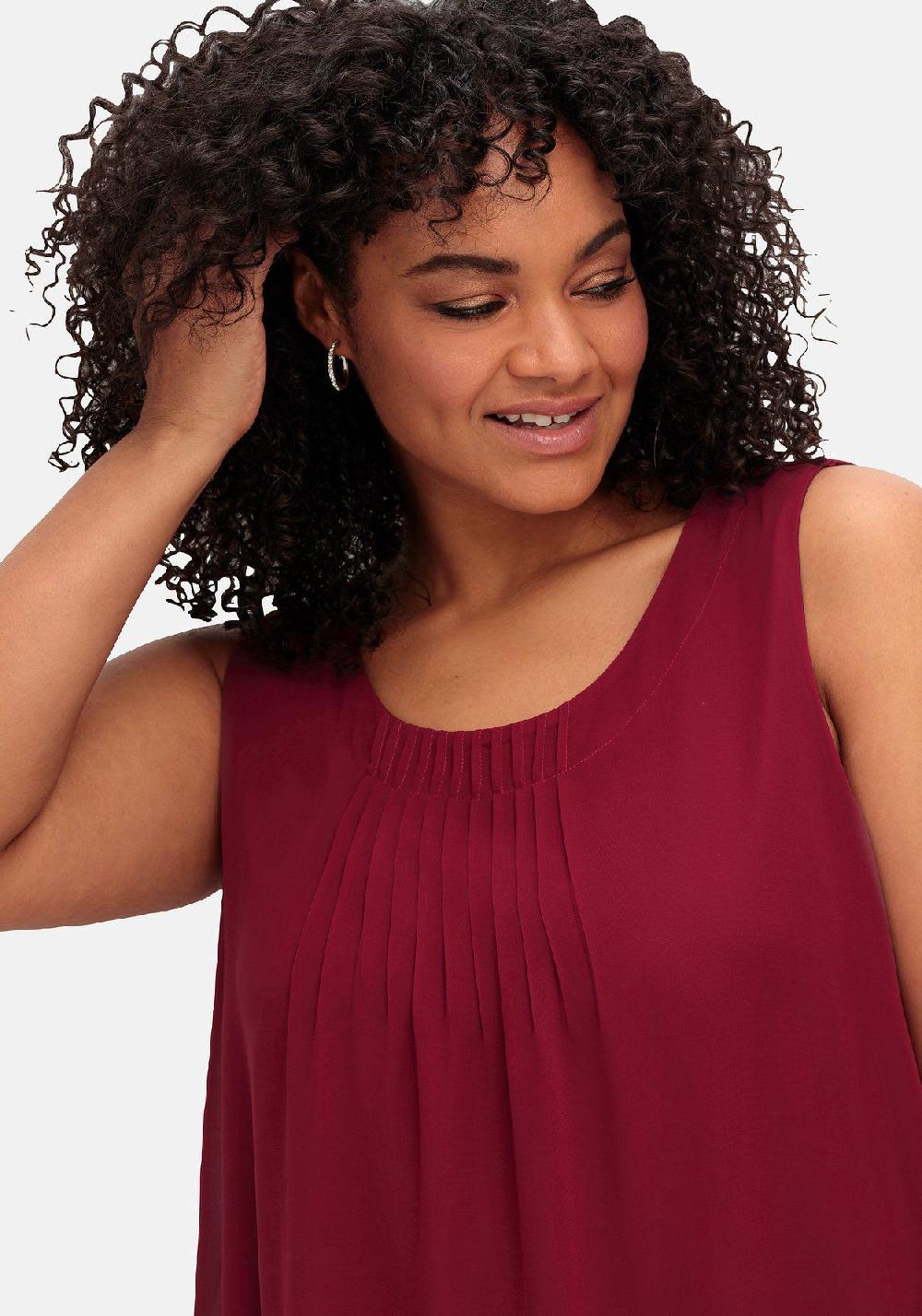 Sheego Top Mit Chiffon Und Blickdichtem Jersey