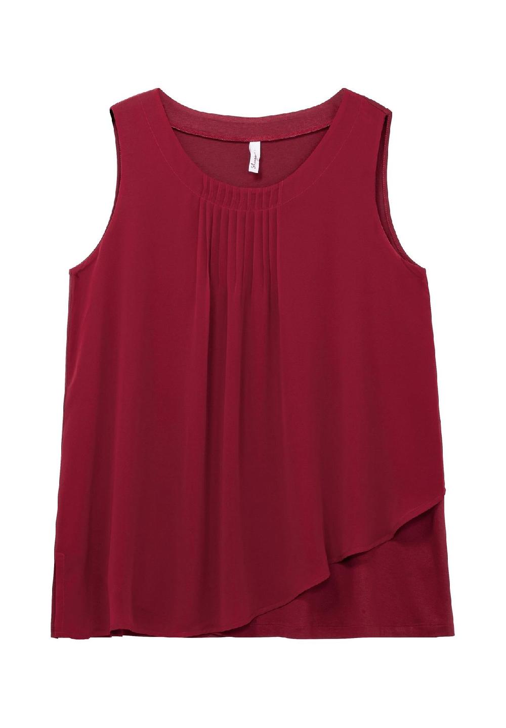 sheego Top mit Chiffon und blickdichtem Jersey