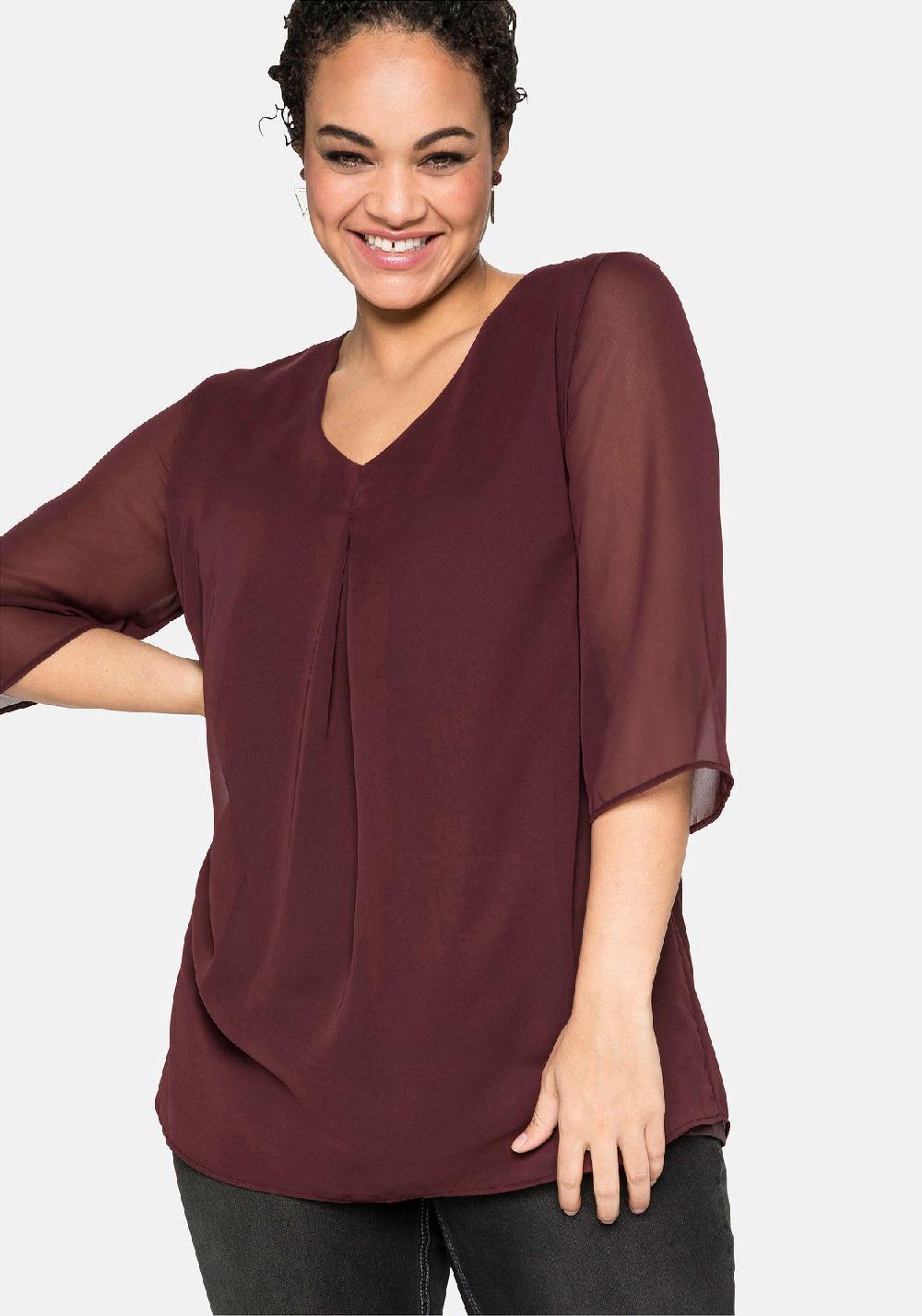 Sheego Tunika Im Lagenlook Mit Chiffon