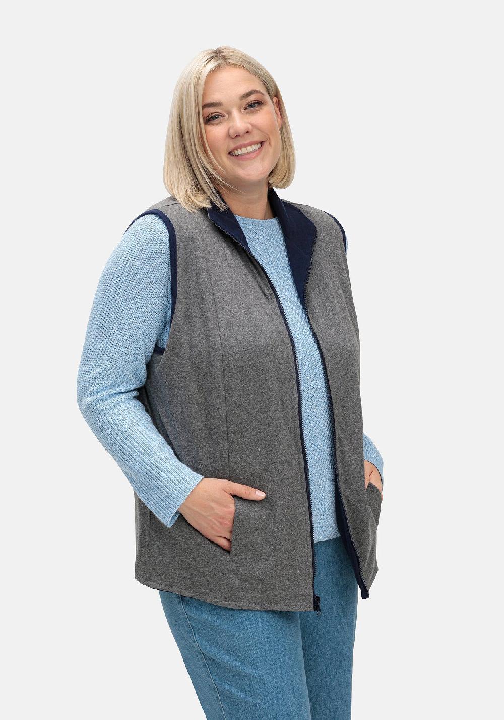 Sheego Wendeweste Zum Wenden Mit Umlegekragen