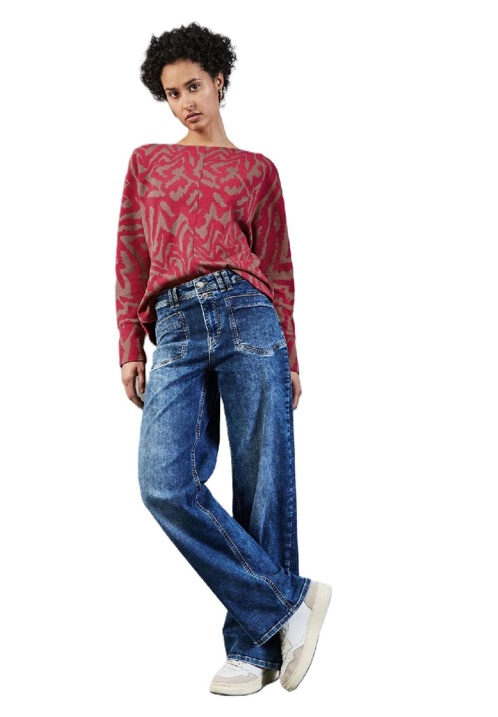 Street One Langarmshirt U-Boot-Ausschnitt Für Damen