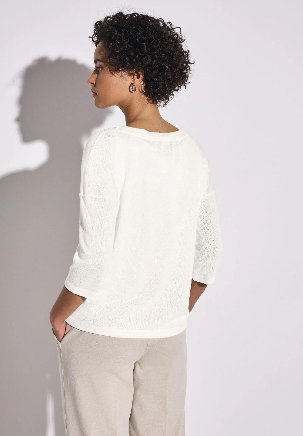 Street One Shirt U-Boot-Ausschnitt 3/4-Arm Für Damen