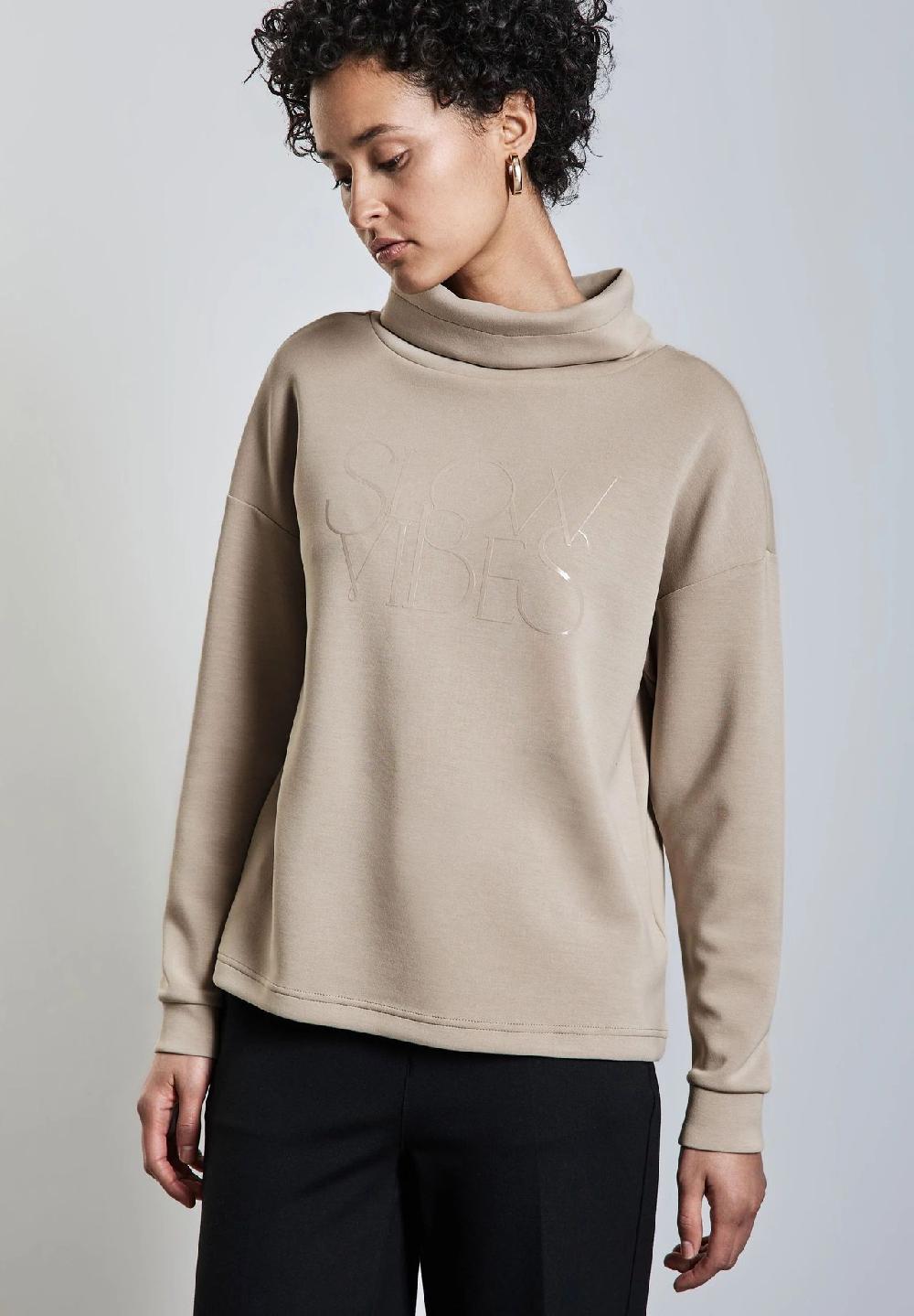 Street One Sweatshirt Schalkragen Für Damen
