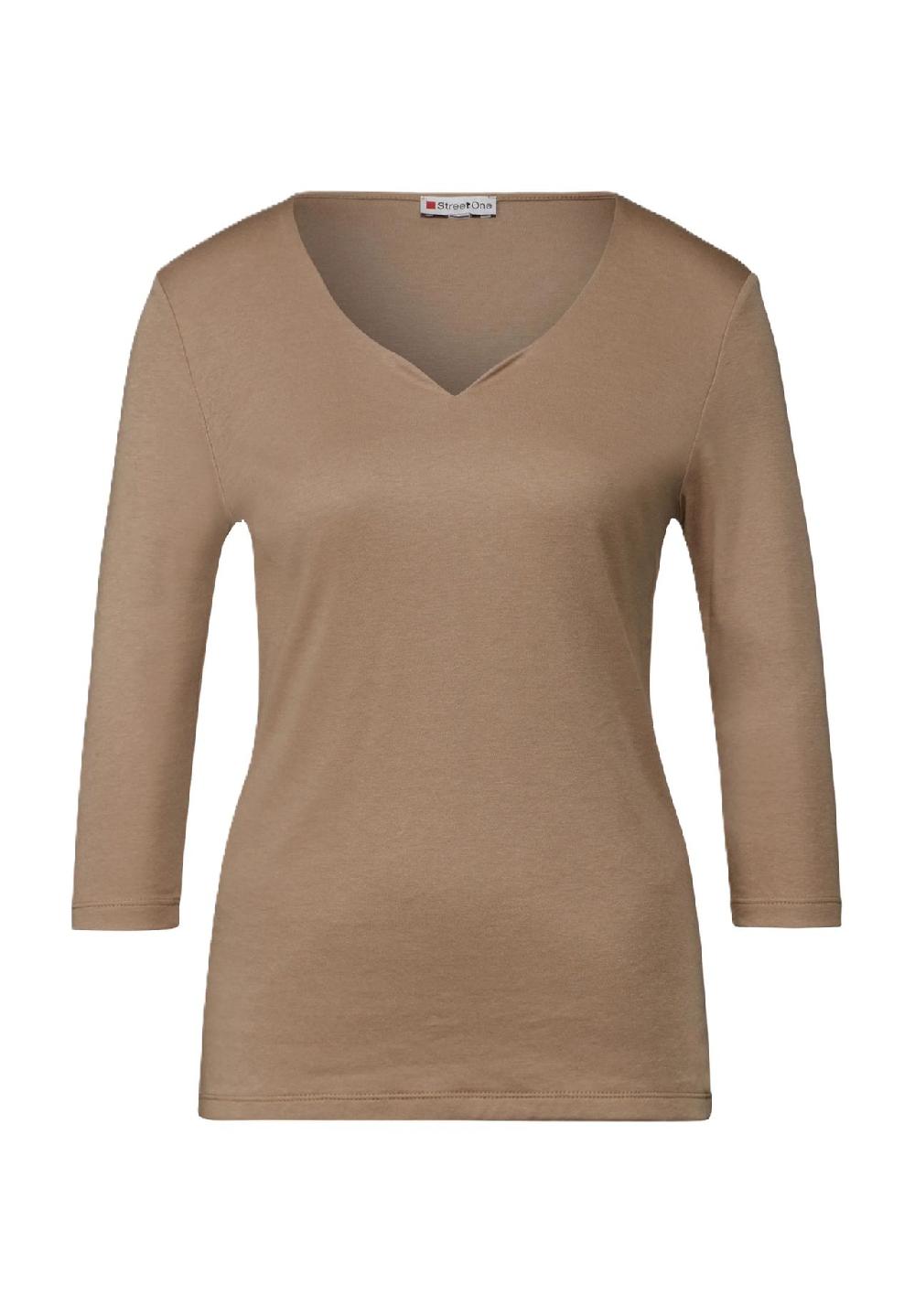 Street One T-Shirt 3/4-Arm Herzausschnitt für Damen