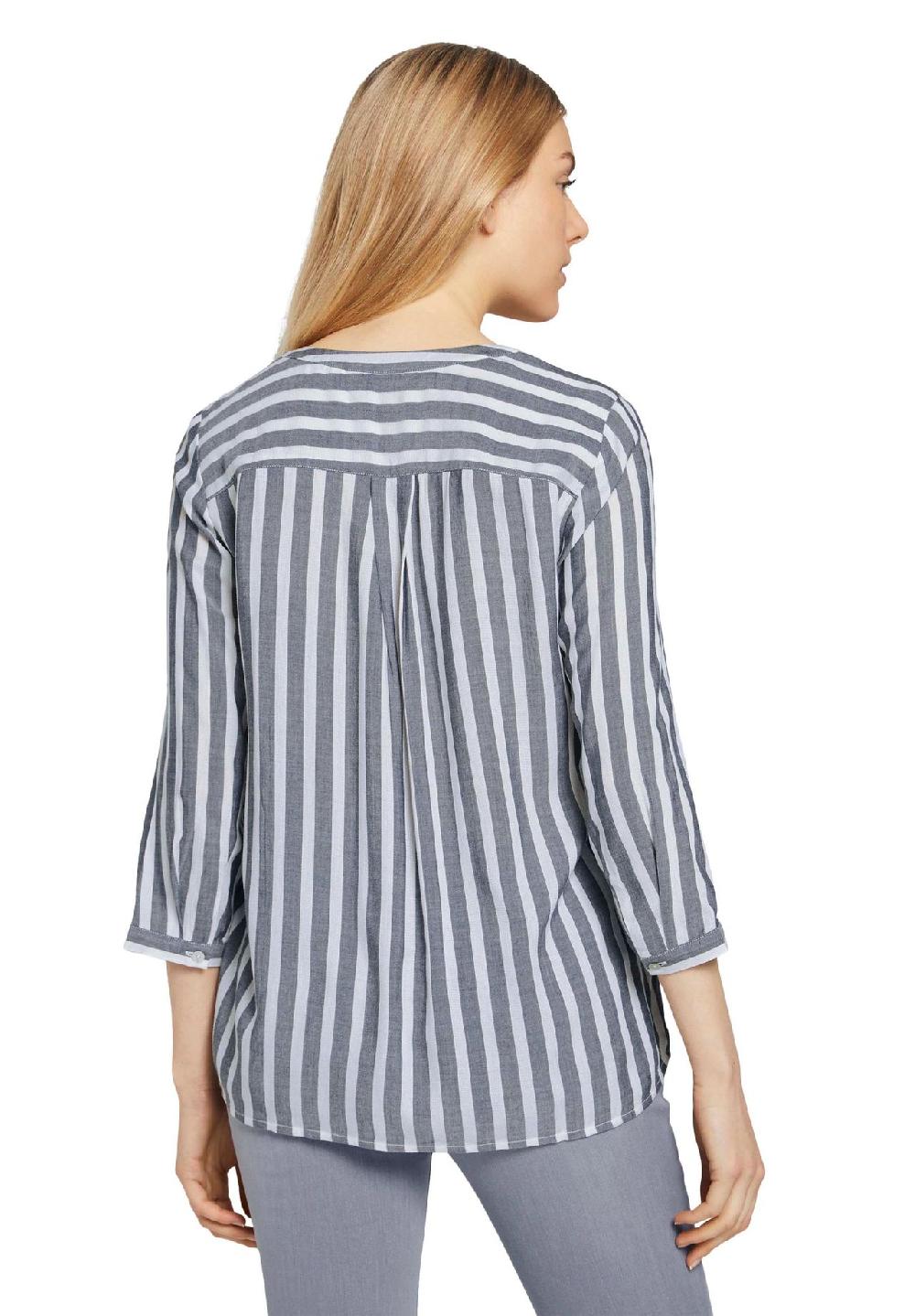 TOM TAILOR Shirtbluse Brusttaschen 3/4-Arm Für Damen