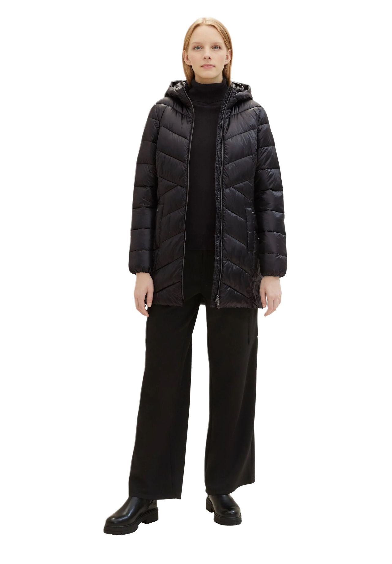 TOM TAILOR Steppmantel Kapuze Zweiwegereißverschluss Für Damen