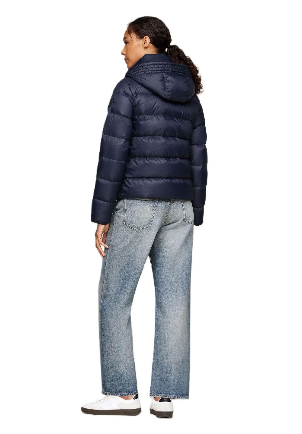 TOMMY HILFIGER Steppjacke Stehkragen Logo-Patch Für Damen