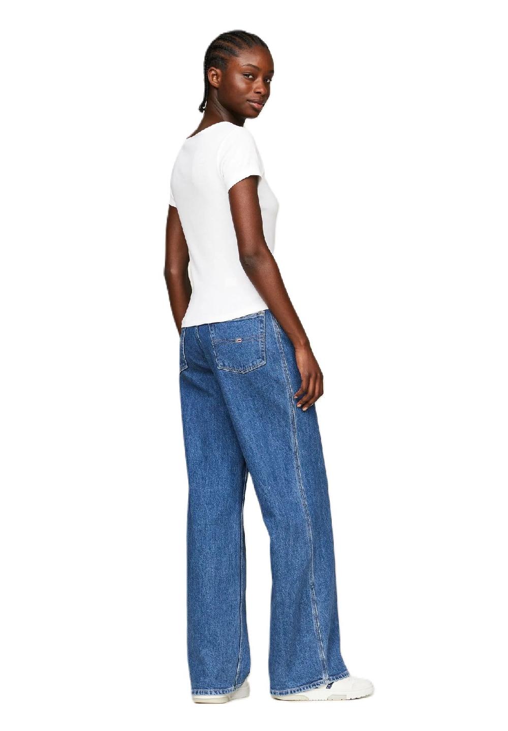 TOMMY Jeans T-Shirt Henley-Ausschnitt Für Damen