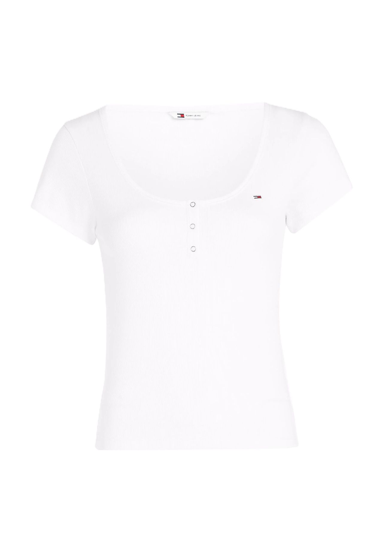TOMMY Jeans T-Shirt Henley-Ausschnitt für Damen