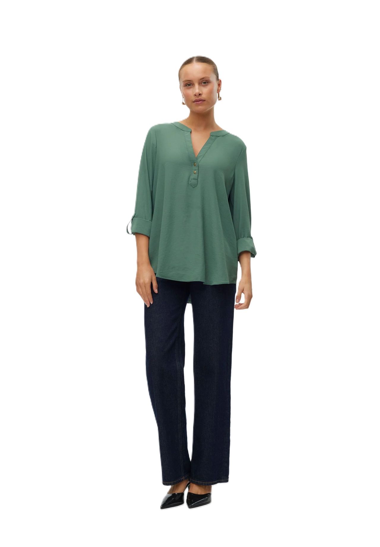 VERO MODA® Blusenshirt Split-Neck Für Damen